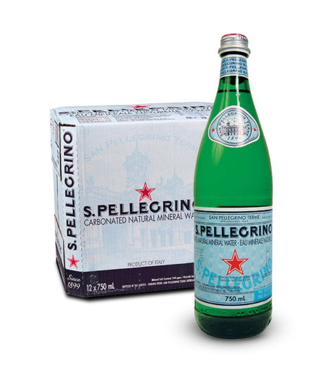 San Pellegrino Terme Sparkling Carbonated Natural Mineral Water – 750 ml (12 Bottles)