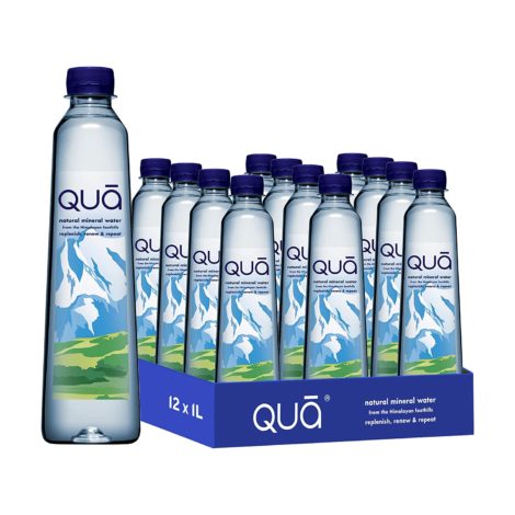 Qua Natural Mineral Water 1 Liter ( Pack of 12 ) - Image 2