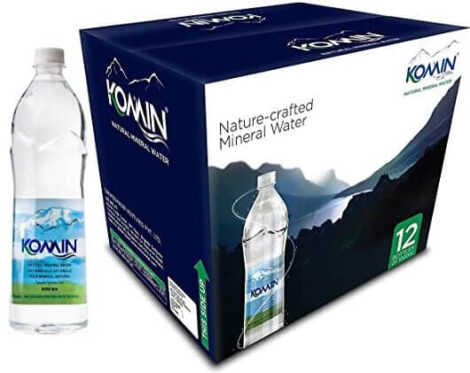 Komin Natural Mineral Water-Bottels 1000ml – Pack of 12 Bottles