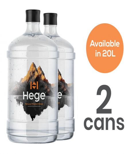 Hege - Natural Mineral Water [ 20Ltrs x 2 Cans ]