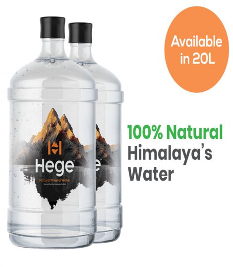 Hege - Natural Mineral Water [ 20Ltrs x 8 Cans ]