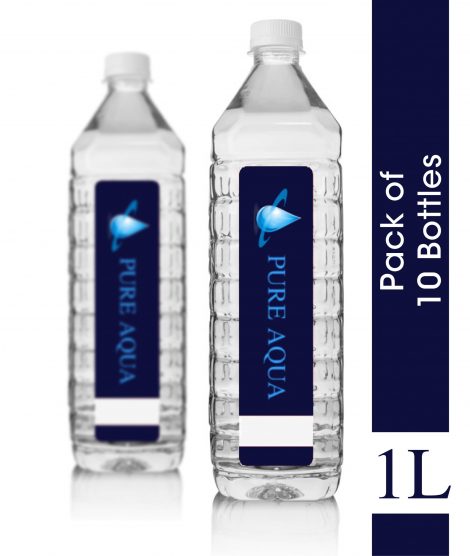 Pure Aqua water 1Ltr  [10 bottles]