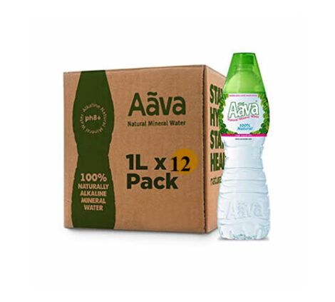 Aava Alkaline Natural Mineral Water - 1Ltr-Cupcap-[Pack of 12 Bottles]