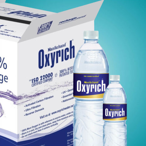 Oxyrich Packaged Drinking Water 1Ltr [pack of 12 Bottles]