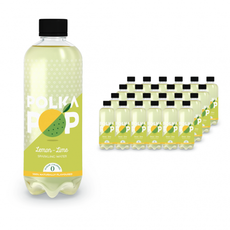 LEMON-LIME POLKA POP 350ml [Pack of 24 Bottles]