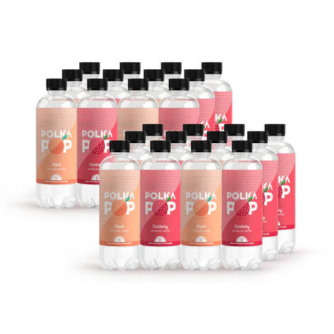 PARTY COMBO PACK 350ml [12 CRANBERRY, 12 Peach]