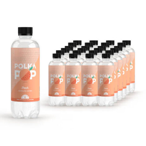 PEACH POLKA POP 350ml [Pack of 24 Bottles]