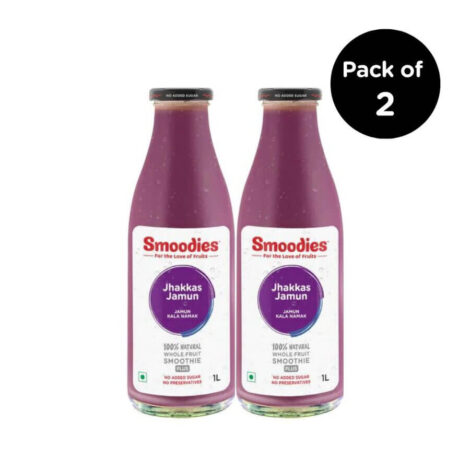 Smoodies Jamun & Black Salt Smoothie 1L - (Pack of 2bottles)