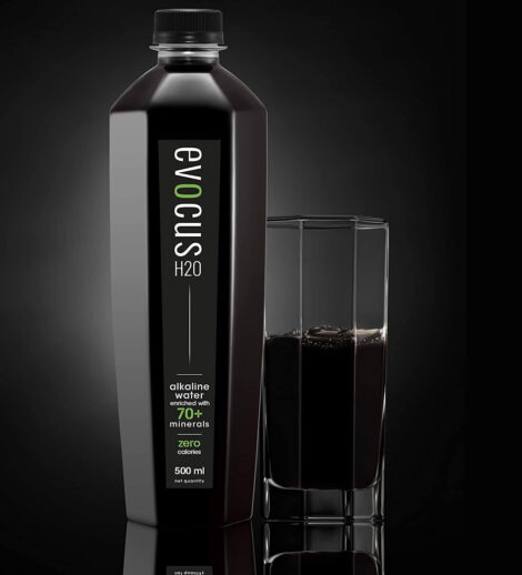 Evocus H2O India’s First Black Alkaline Water With 70+ Natural Minerals, 8 pH Alkaline Water [ 500ML] 12 Bottles - Image 2