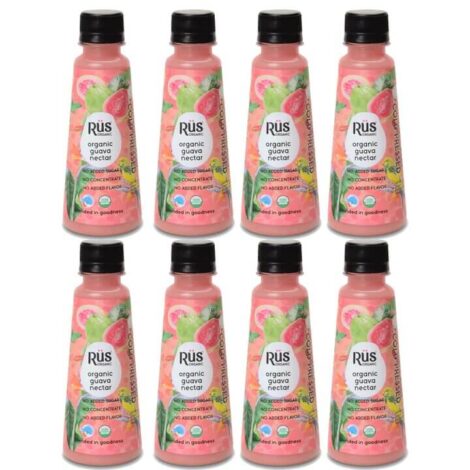 Rus Organic Guava Nectar - Guava Juice 200ml (pack of 8)