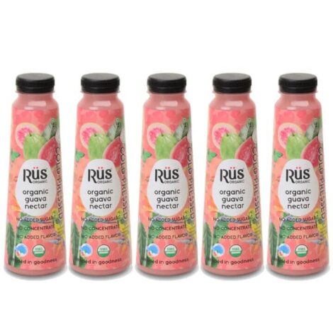 Rus Organic Guava Nectar - Guava Juice 500ml (pack of 5)