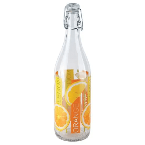 Cello Glass Water Bottle - Circo Orange & Lemon, 1L