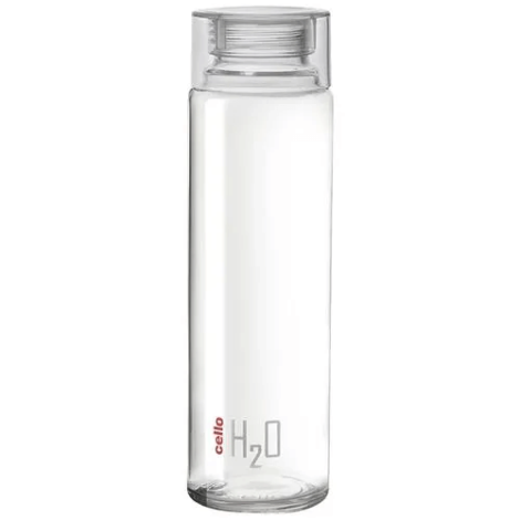 Cello H2O Glass Fridge Water Bottle with Plastic Cap - Clear, 920 ml